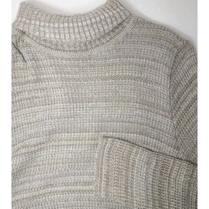 Eight Eight Eight XL Cotton Swing Tunic Sweater Rib Knit Mock Neck Flowy Top EUC